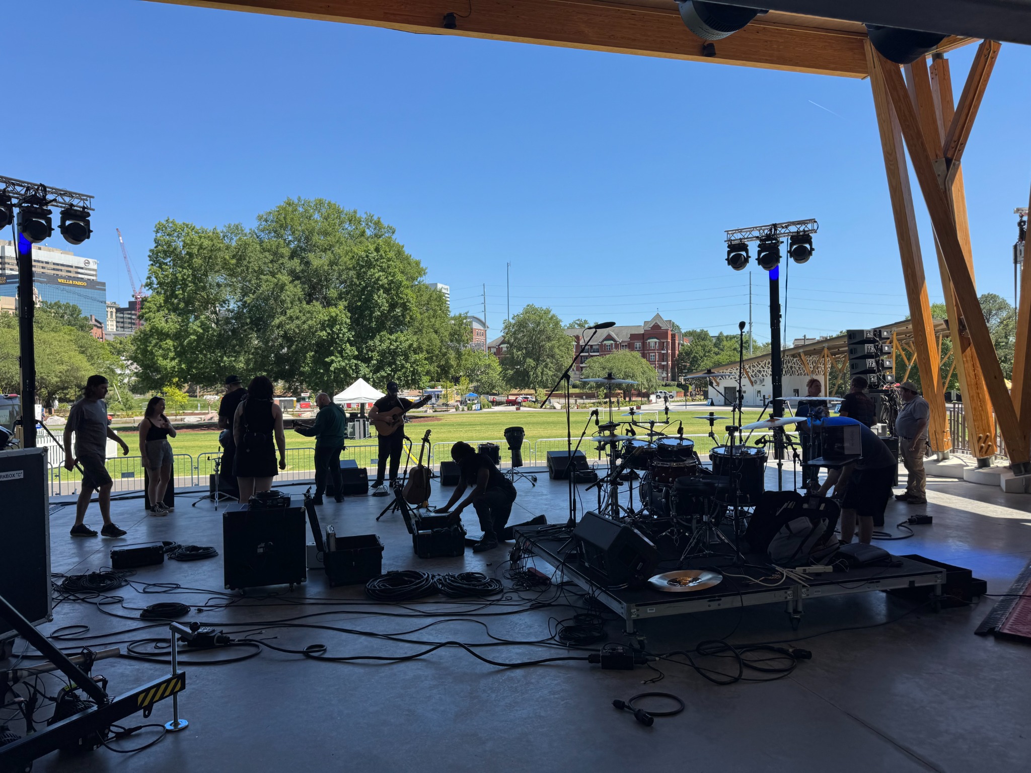 Stage production setup